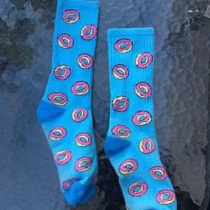 Odd Future Donut Allover Light Blue Crew Socks